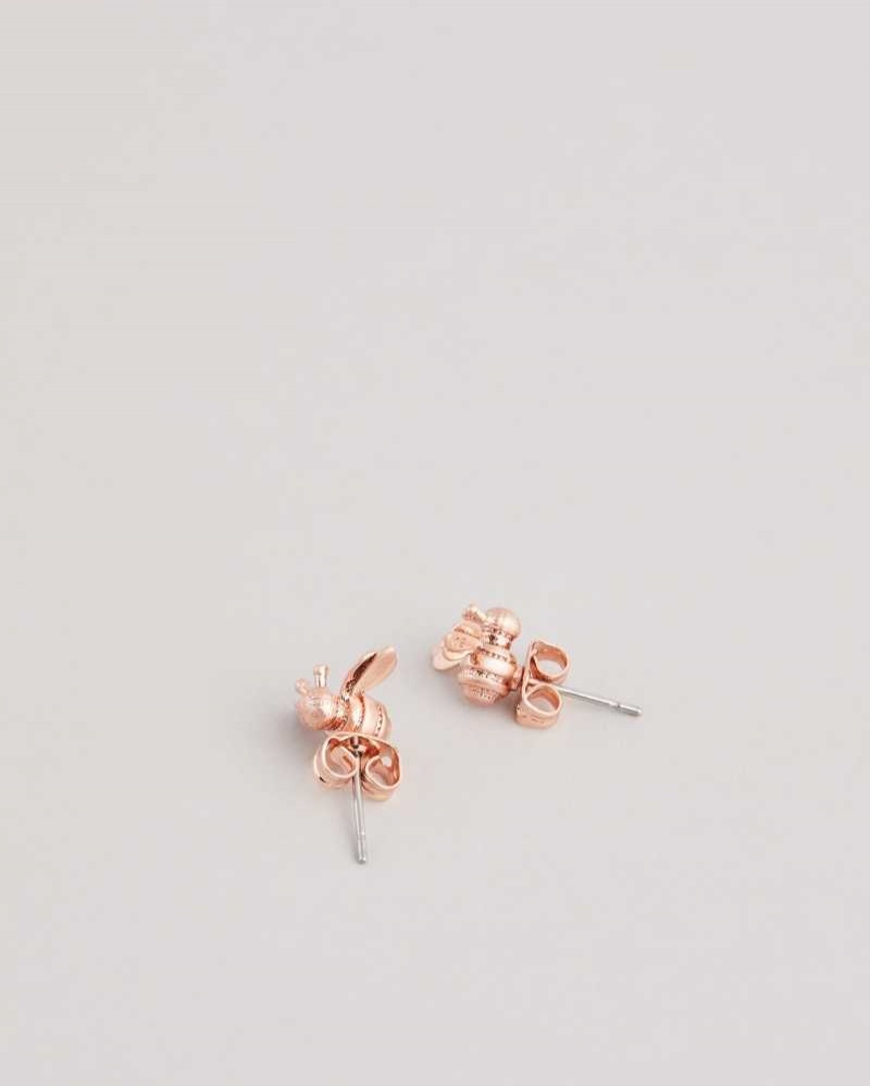 Rose Gold Colour Ted Baker Beelii Bee Earrings | ZA0001936