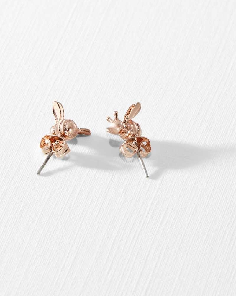 Rose Gold Colour Ted Baker Beelii Bee Earrings | ZA0001936