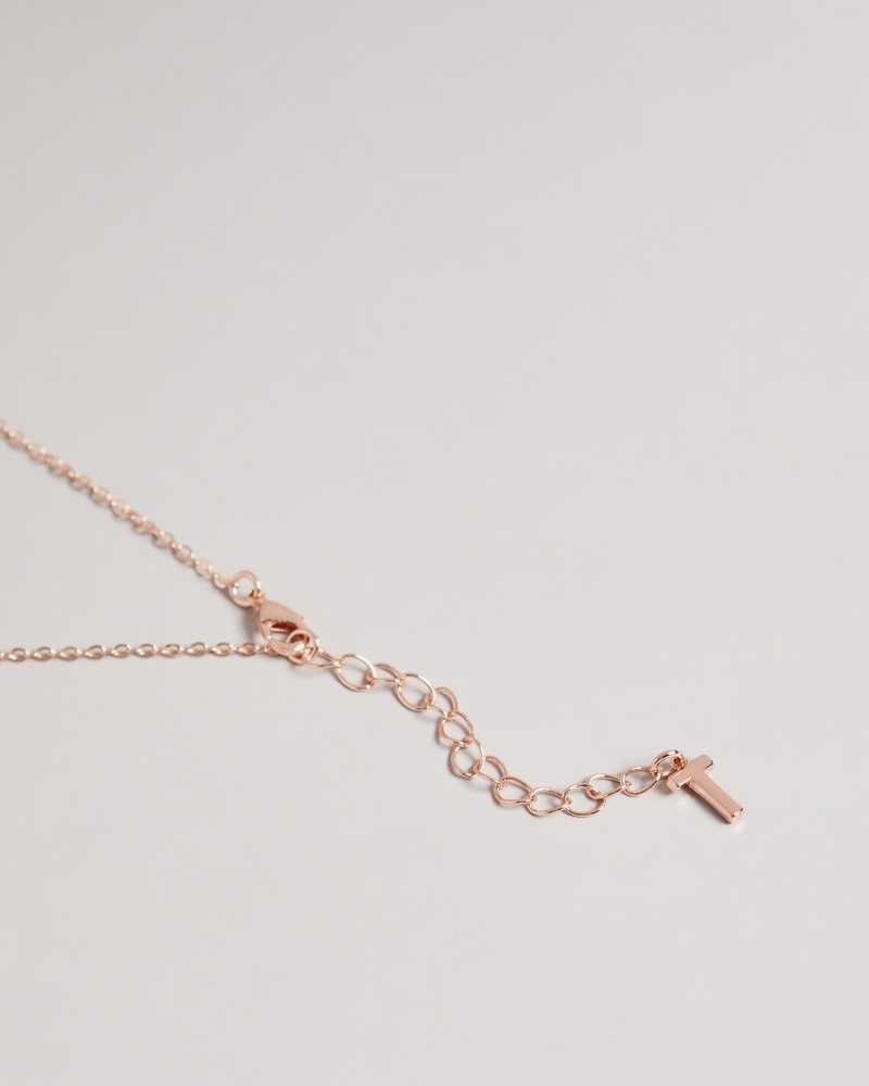 Rose Gold Colour Ted Baker Bellema Bumble Bee Pendant Necklace | ZA0002014