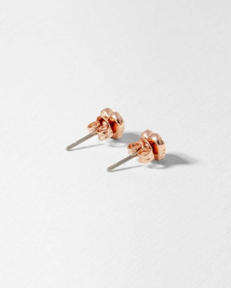 Rose Gold Colour Ted Baker Harly Heart Stud Earrings | ZA0001967