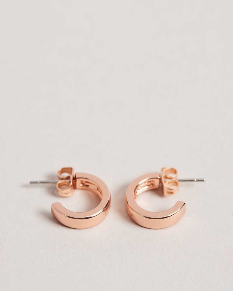 Rose Gold Colour Ted Baker Helanna Small Hoop Earrings | ZA0001958