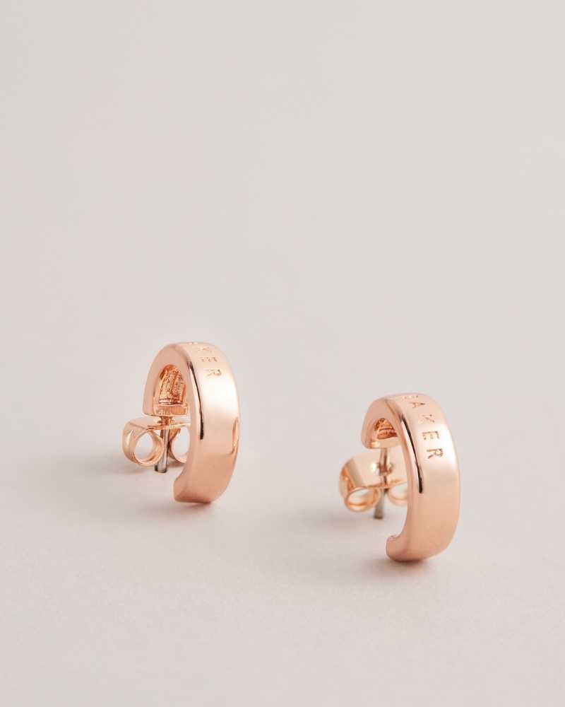 Rose Gold Colour Ted Baker Helanna Small Hoop Earrings | ZA0001958