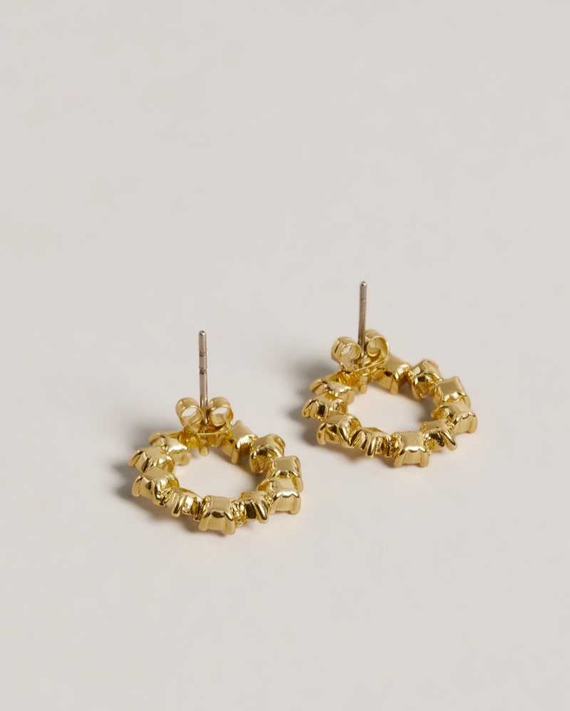 SH PL GOLD Ted Baker Cresina Crystal Hoop Stud Earrings | ZA0001921