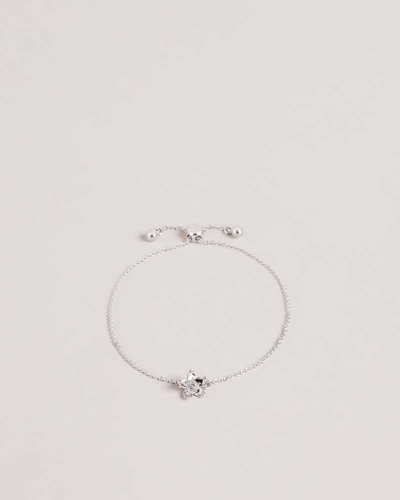 Silver Colour Ted Baker Braidn Blossom Bracelet | ZA0001895