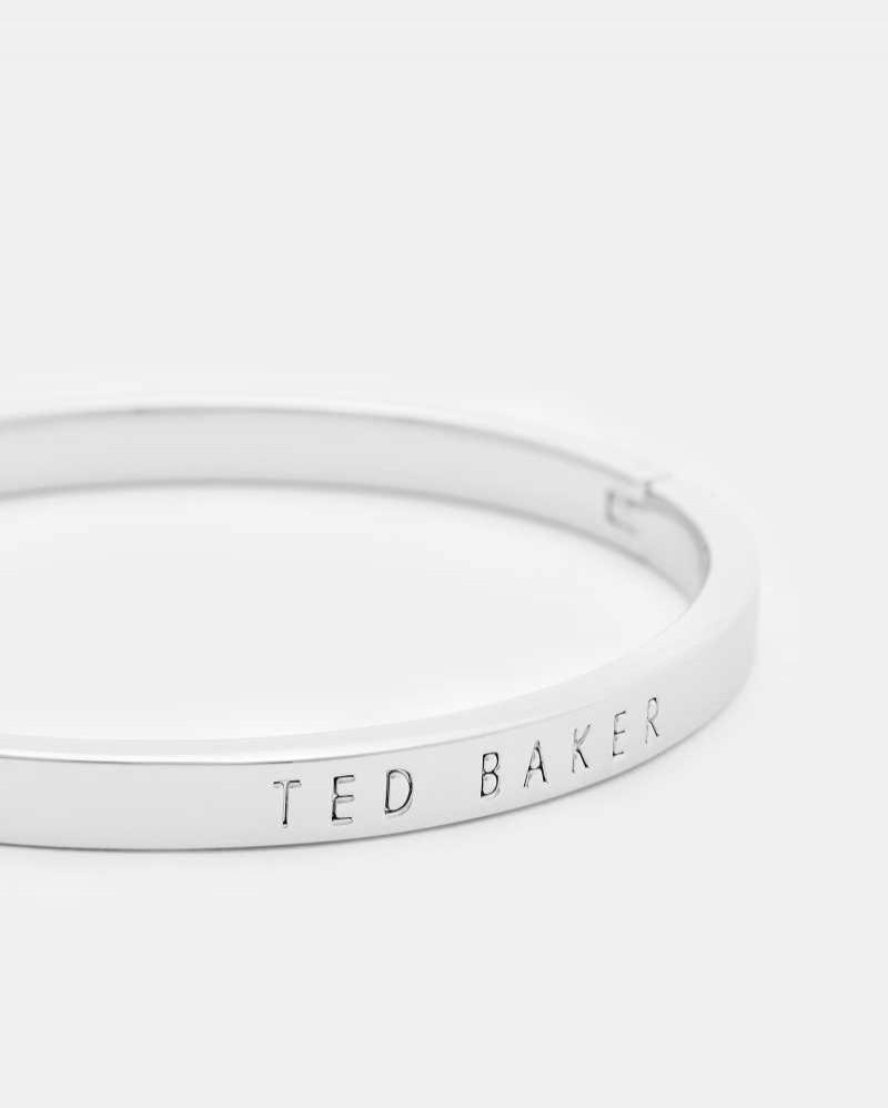 Silver Colour Ted Baker Clemina Hinged Bangle | ZA0001871