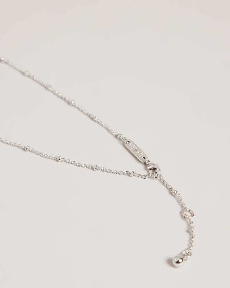 Silver Colour Ted Baker Ravela Crystal Pendant Necklace | ZA0001993