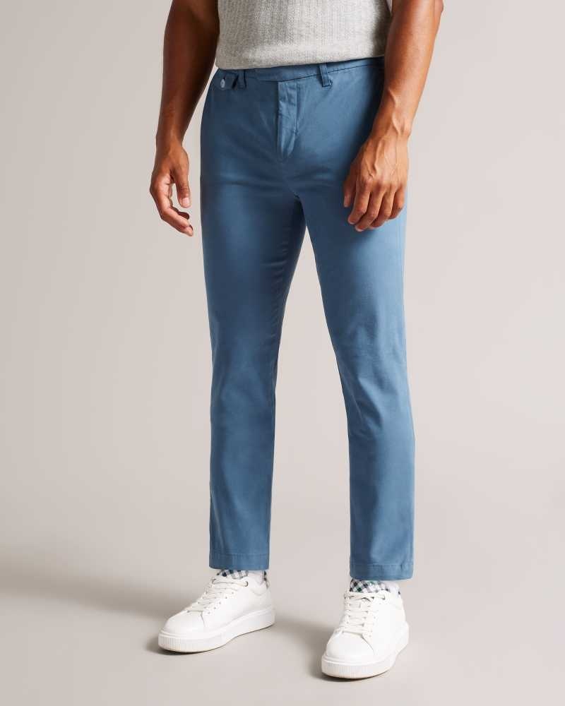 Sky Blue Ted Baker Genay Slim Chinos | ZA0001551