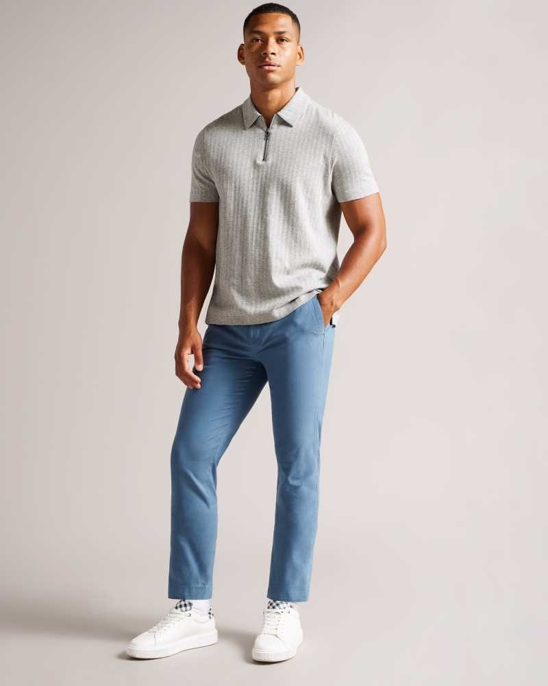 Sky Blue Ted Baker Genay Slim Chinos | ZA0001551