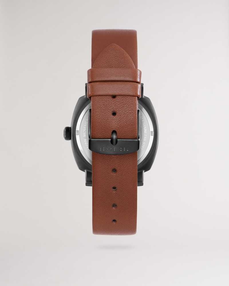 Tan Ted Baker Timede Brown Smooth Leather Strap Watch | ZA0002094