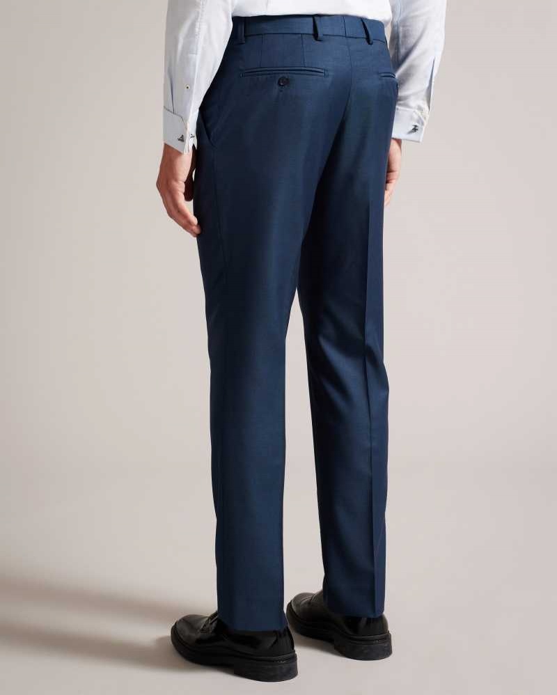 Teal Blue Ted Baker Taist Wool Blend Slim Suit Trousers | ZA0001117