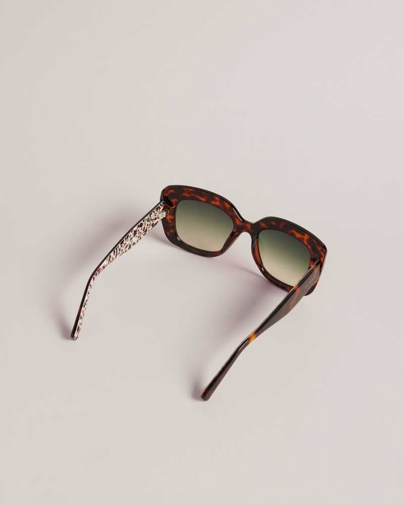 Tortoiseshell Ted Baker Haattie Chunky Cat Eye Frame Sunglasses | ZA0002134