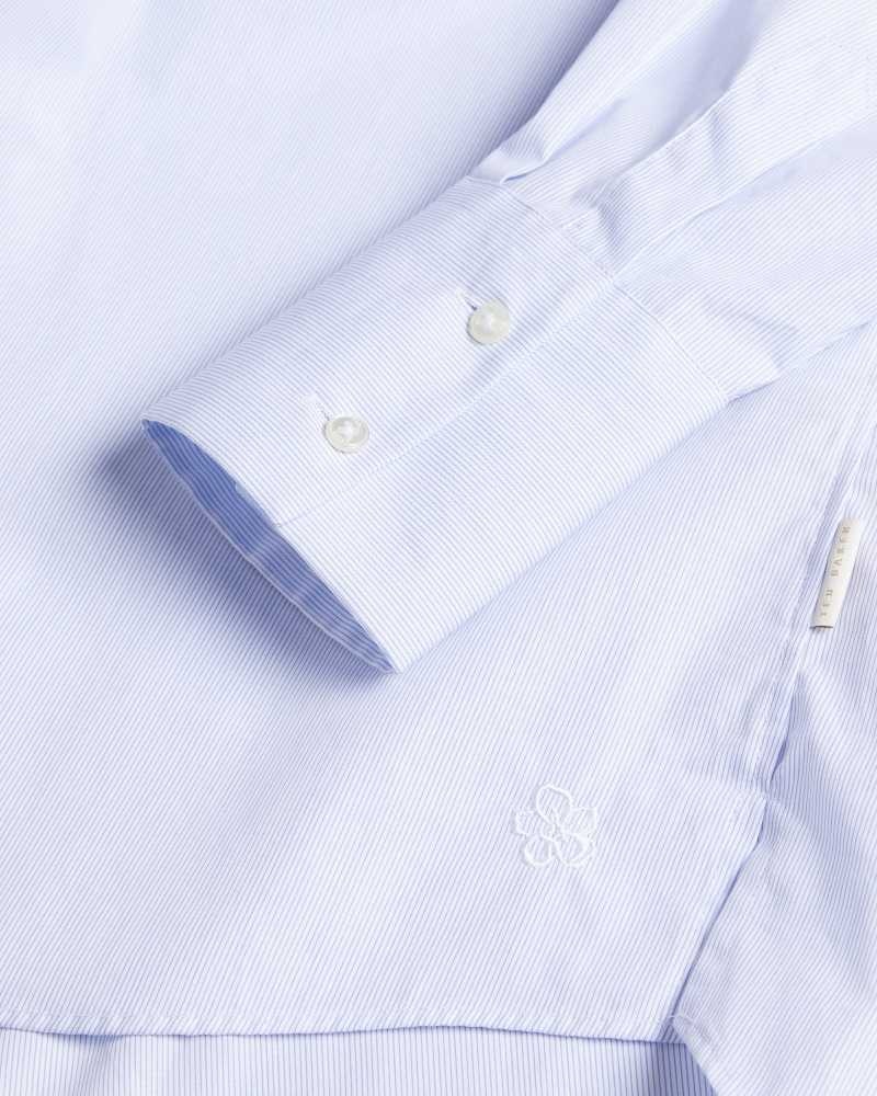 White Ted Baker Afllua Striped Shirt | ZA0001414