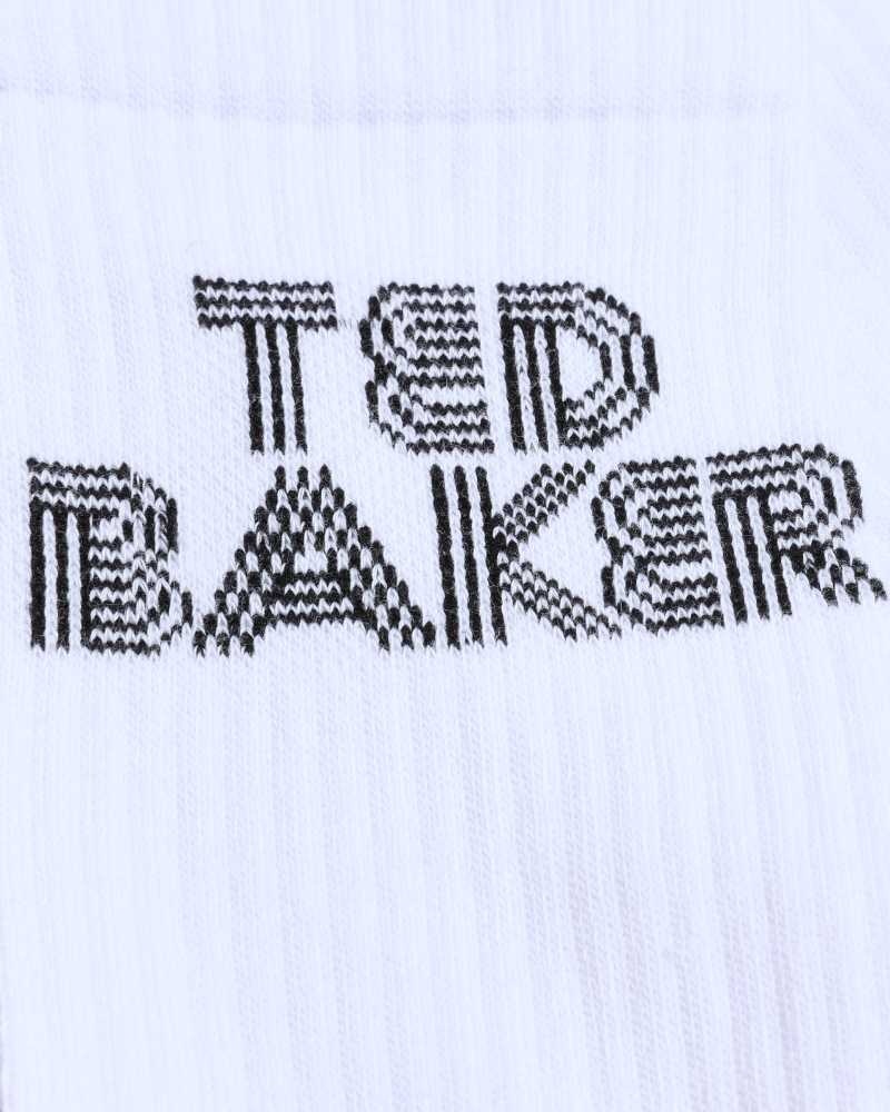 White Ted Baker Bransk Branded Socks | ZA0002061