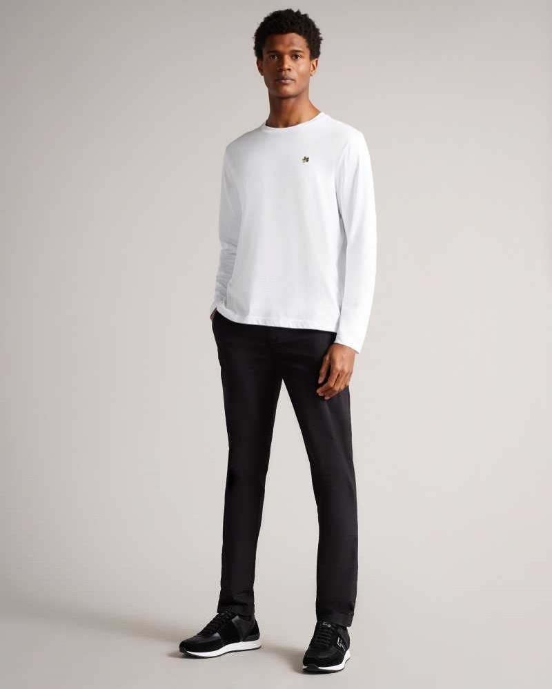 White Ted Baker Canada Long Sleeve T-Shirt | ZA0001244