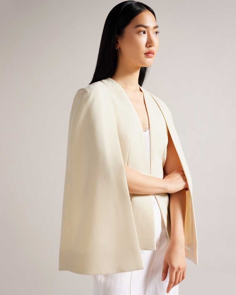 White Ted Baker Dannio Structured Cape With Waistcoat | ZA0000562