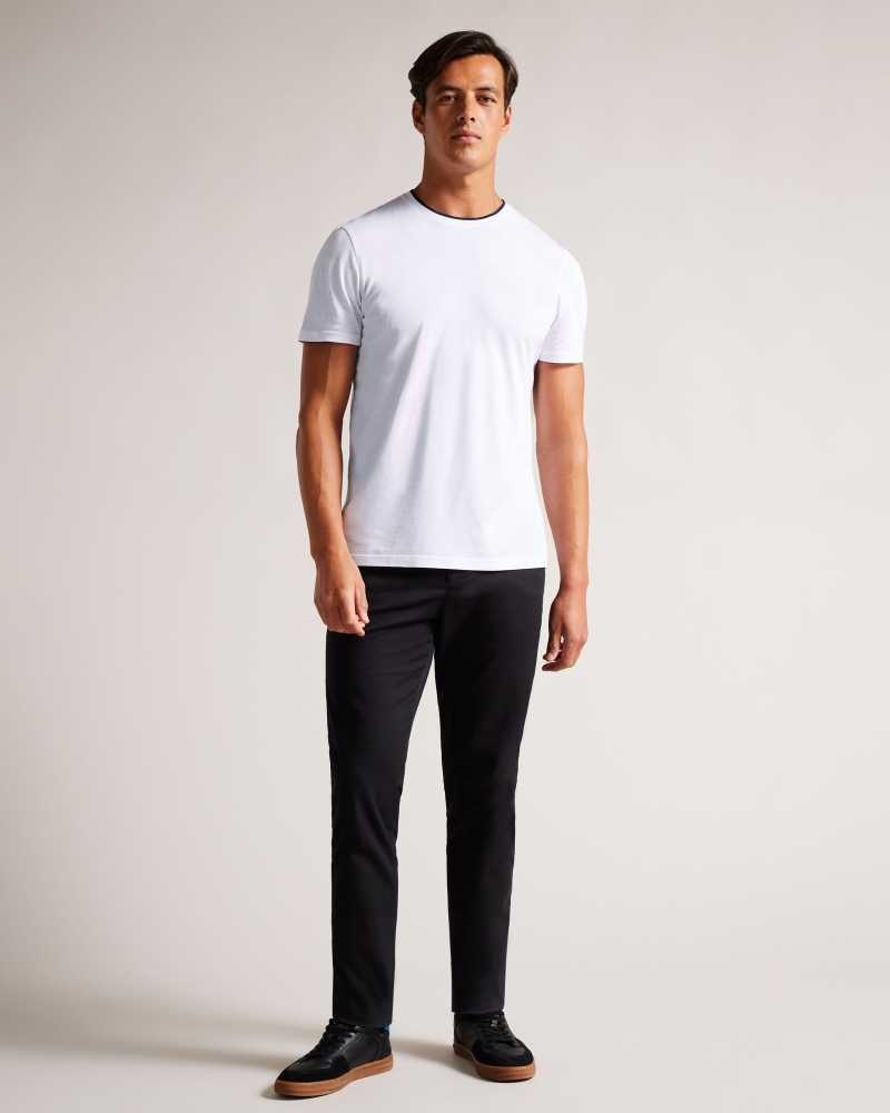 White Ted Baker Helpa Short Sleeve T-Shirt | ZA0001282