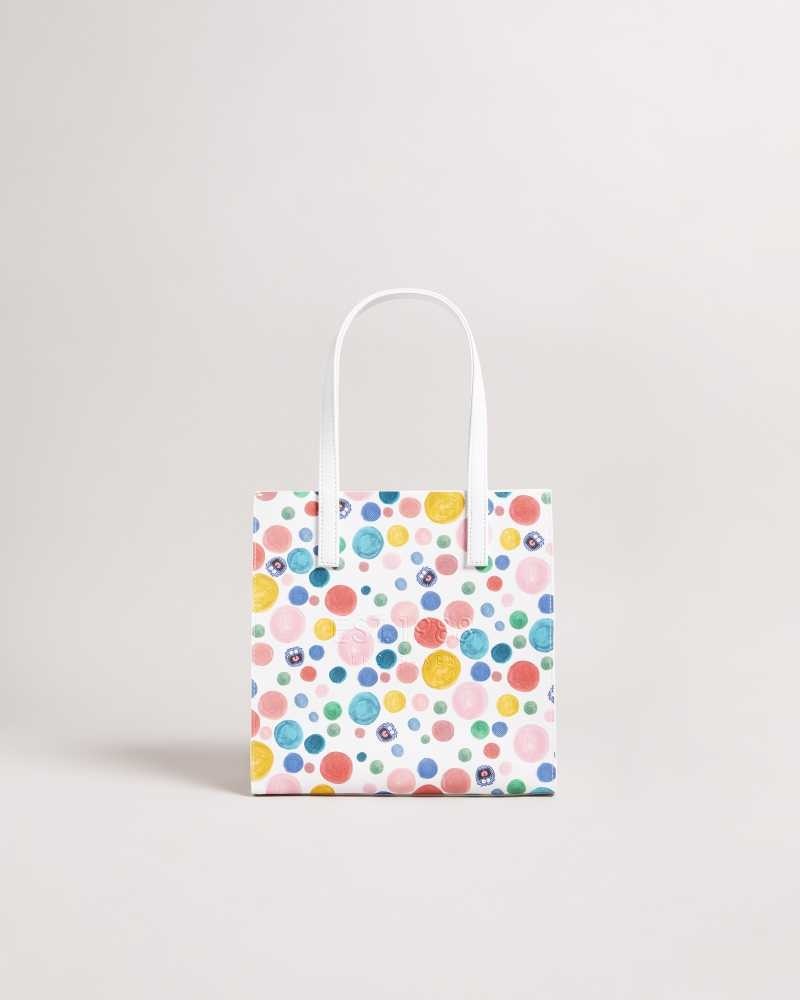 White Ted Baker Maxicon Flirty Texture Monster Spot Small Icon | ZA0000445