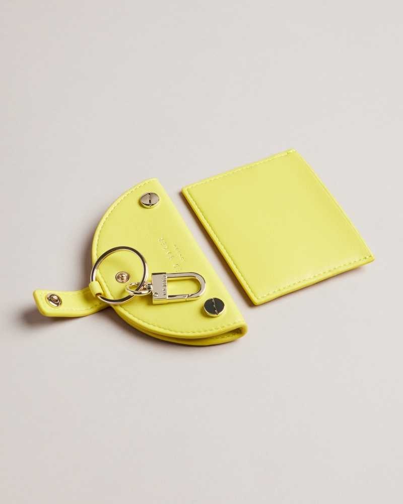 Yellow Ted Baker Lemmonn Lemon Slice Keyring and Card Holder | ZA0000366