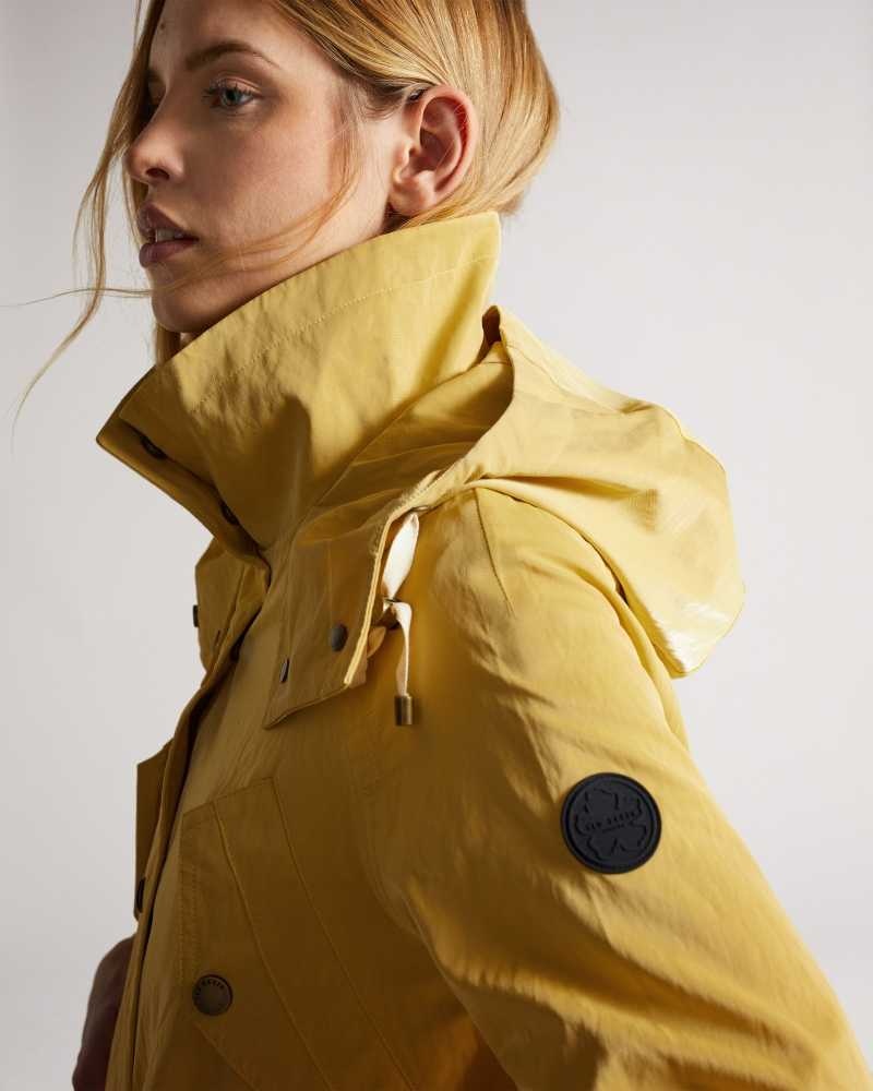 Yellow Ted Baker Renniey Technical Rain Mac | ZA0000594