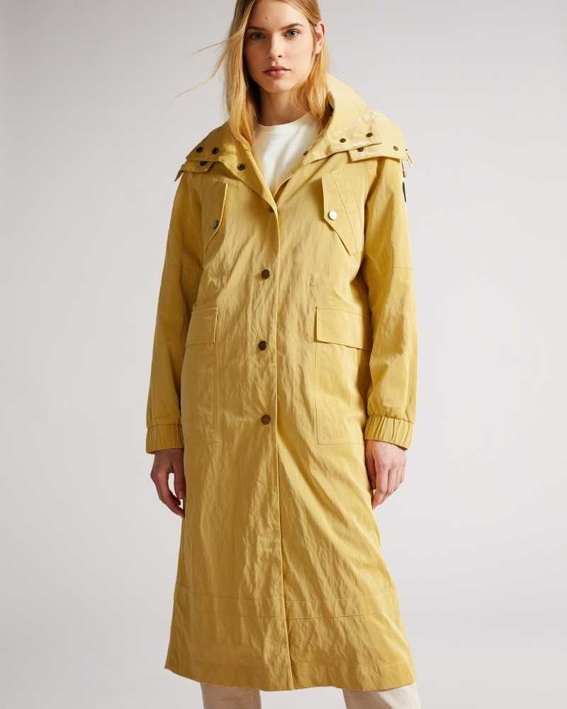 Yellow Ted Baker Renniey Technical Rain Mac | ZA0000594