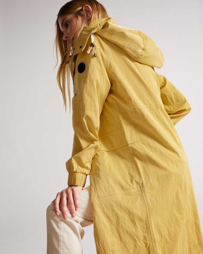 Yellow Ted Baker Renniey Technical Rain Mac | ZA0000594